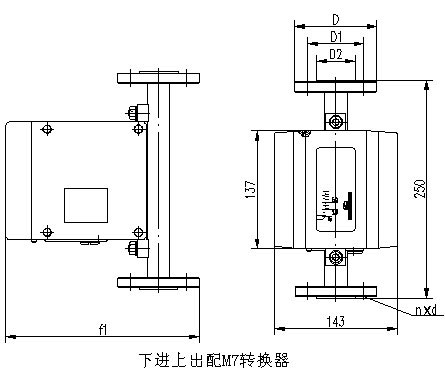 化工轉(zhuǎn)子流量計外形尺寸圖