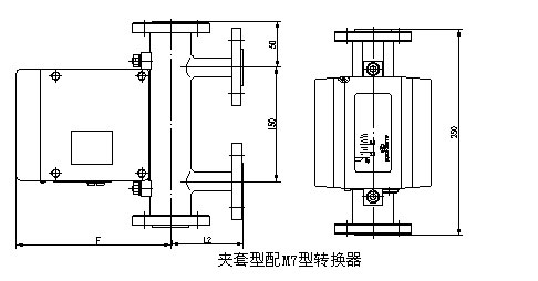 腐蝕性氣體流量計(jì)外形尺寸圖