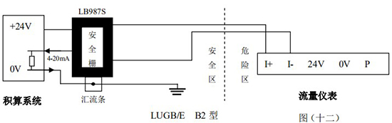 蒸汽預(yù)付費(fèi)流量計(jì)本安防爆型接線(xiàn)圖二